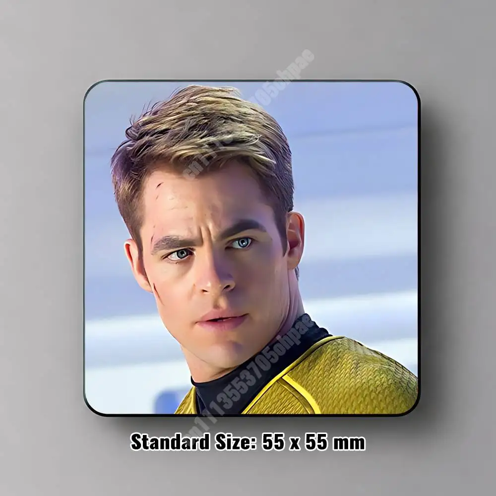 S-Star T-Trek Kirk Spock McCoy Magnetic Sticker Removable Fridge Decal for Metal Surfaces Magnet Label