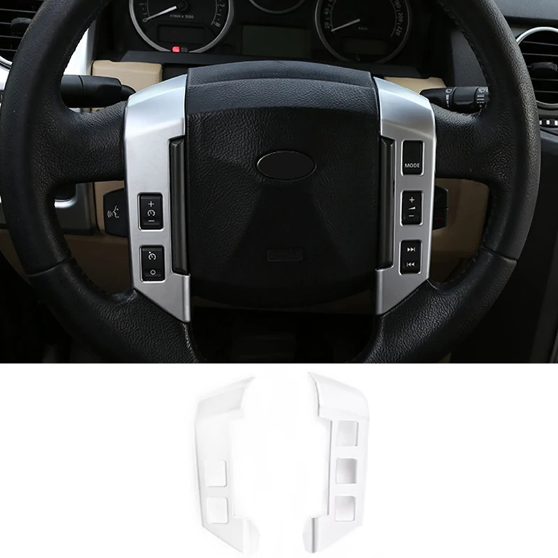 

Car Steering Wheel Button Panel Cover Decoration Trims for Land Rover Discovery 3 2004 2005 2006 2007 2008 2009 Accessories Kit