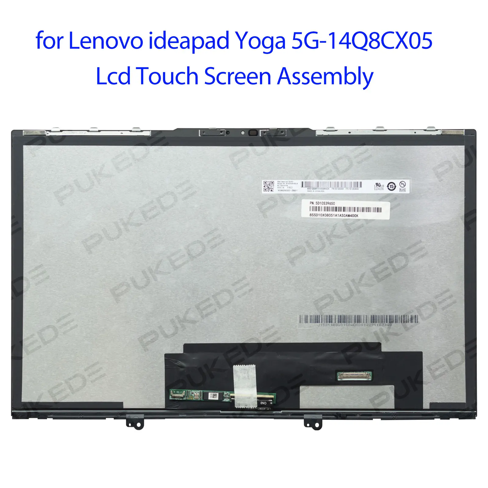 

for Lenovo ideapad Yoga 5G-14Q8CX05 81XE 14.0"inch Lcd Touch Screen Assembly+With frame FHD 1920x1080
