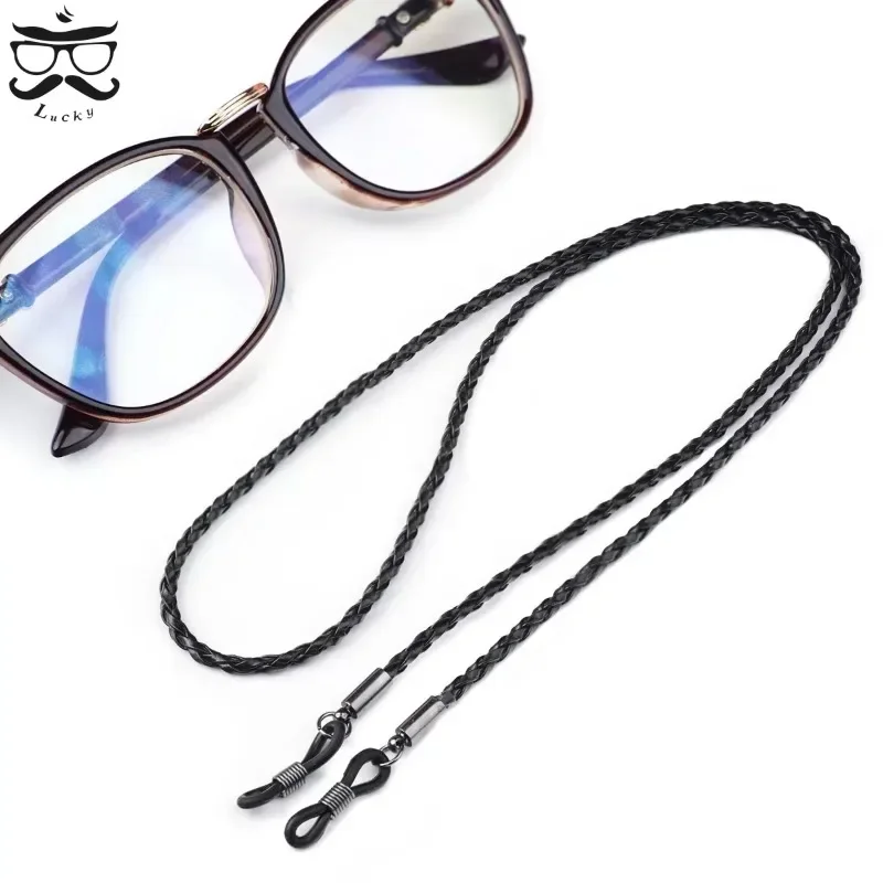 Thick Twist Sunglasses Leather Rope Chain Multicolor Reading Glasses Chain Outdoor Sports Non-slip Eyeglass Accessories