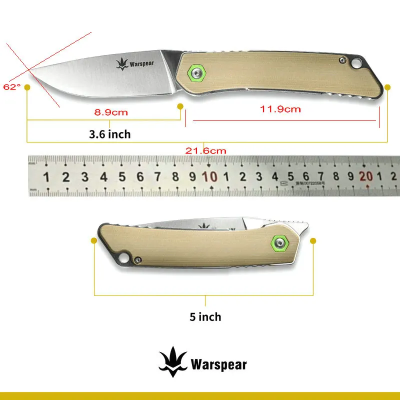 

Trskt 14C28n Blade Folding Knife ,Hunting Knife,Camping Knives,Ball Bearing Micarta Handle Survival Rescue Tool Dropshipping