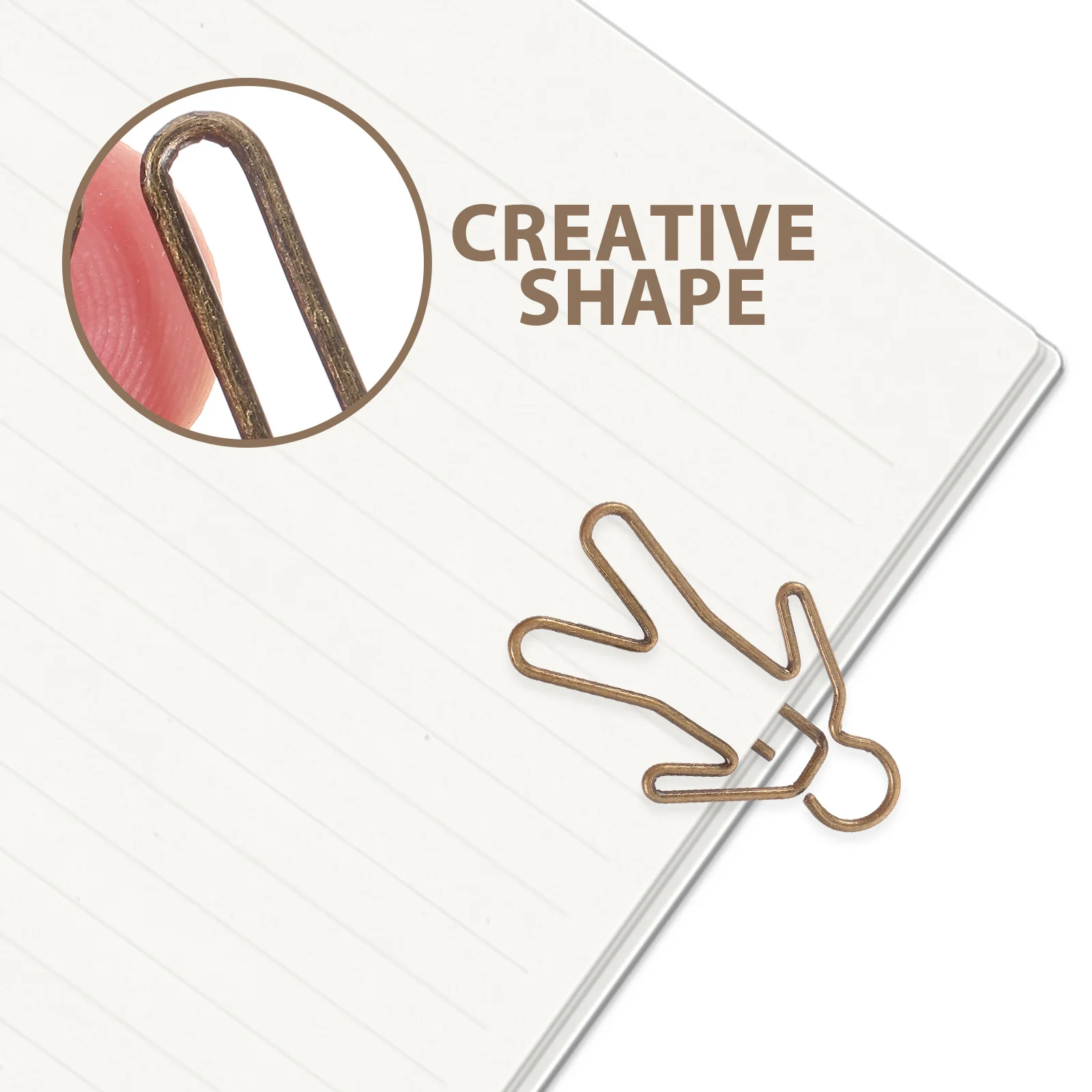 

20Pcs Mini Paper Clips Cute Shaped Metal Clips for Office Home School Document File Organization Decorative Small Paperclips