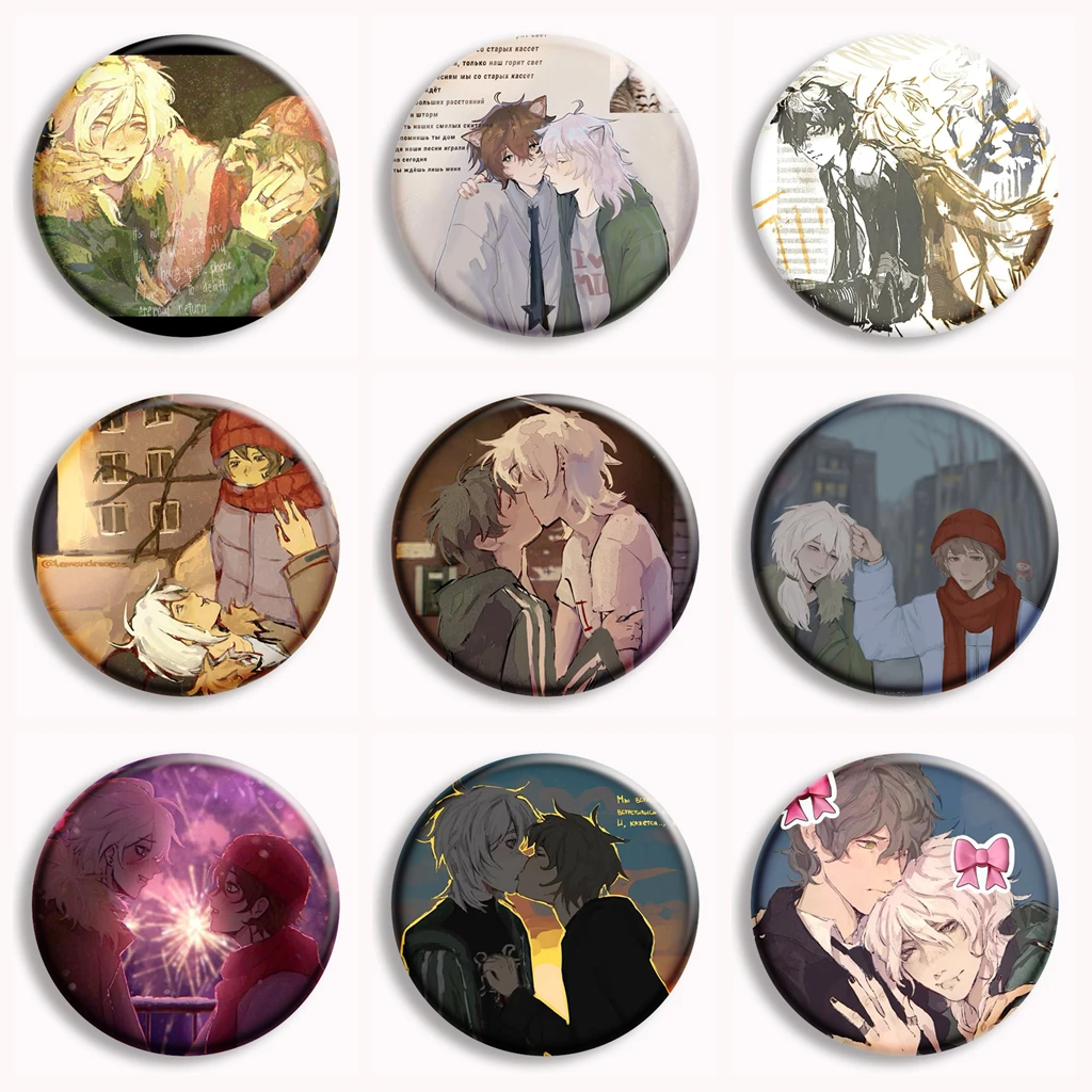Anime The Promise of Hope Button Pin Сашатоны  Sasha Sobakin Brooches Badge Bag Accessories Jewelry Fans Collect Gifts