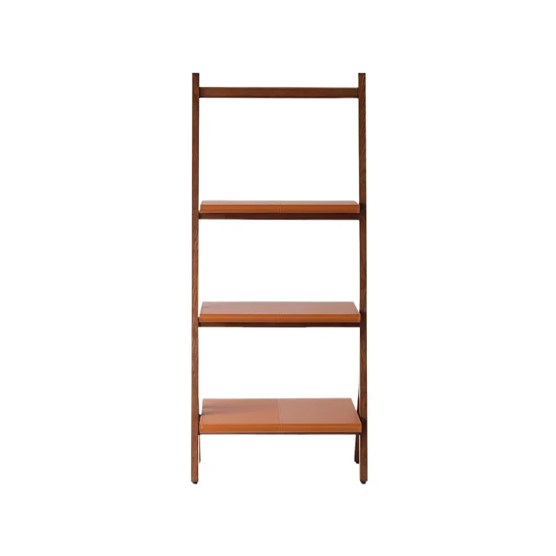 Saddle skin ash wood solid wood medieval module bookshelf combination