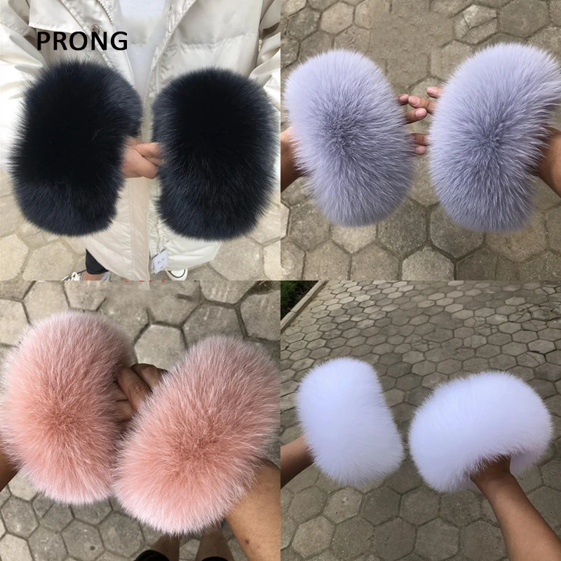 

Real Fox Fur Cuffs Winter Warm Furry Wrist Cuff Fur Sleeves For Women Man Coat Wrist Glove Sleeve Arm Cuff Bracelet Wristbands