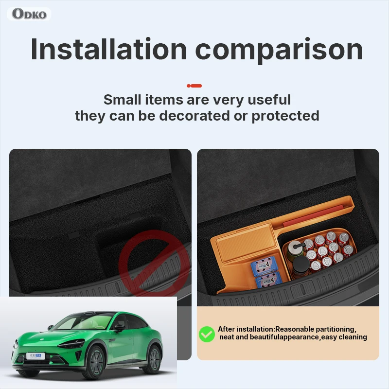 For Xiaomi Yu7 2025 2026 Trunk Storage Box Tail Box Leveling Organizer Interior Modification Special-Fit Interior Accessories