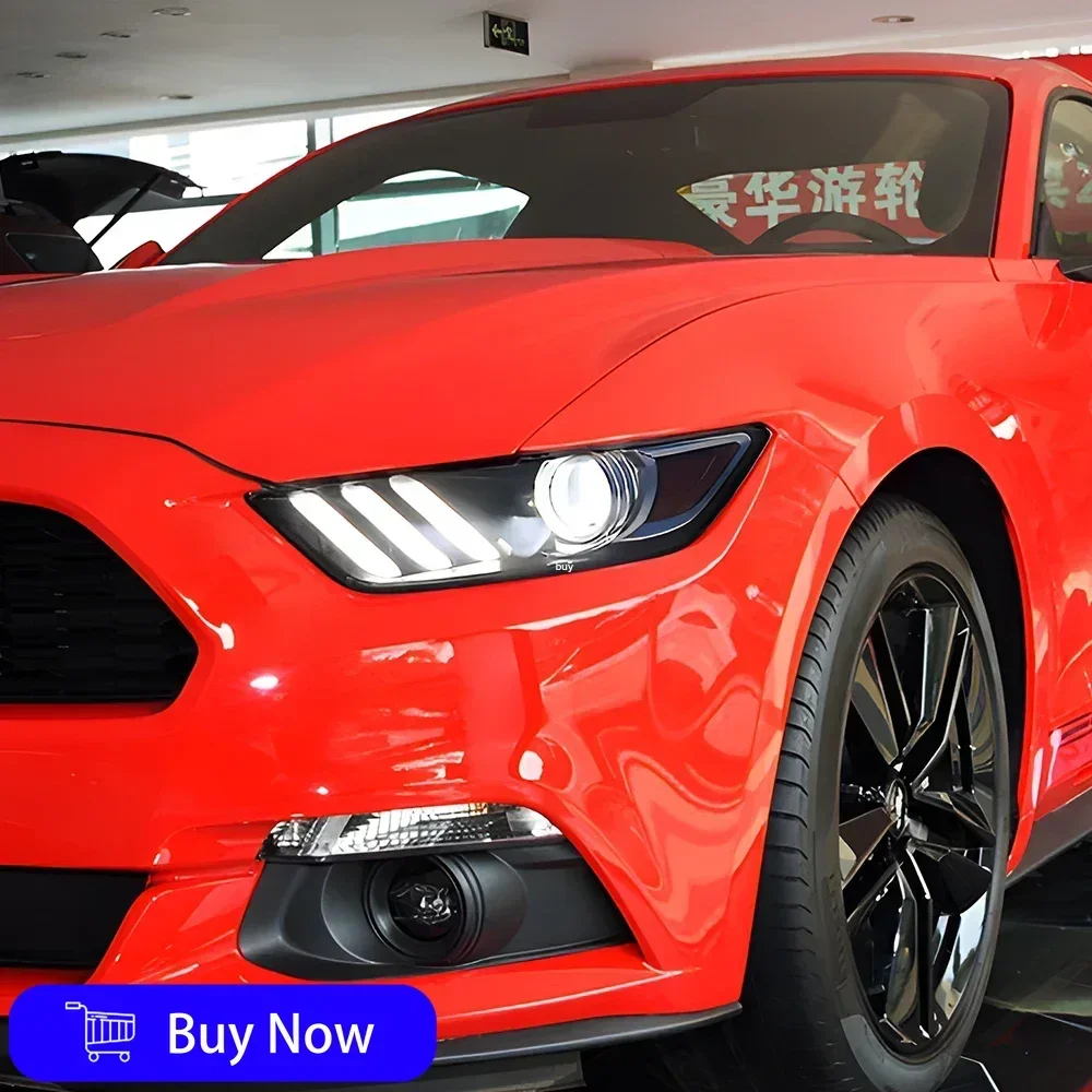 

Для Ford Mustang 2015-2017 автомобильные передние фонари, сменные светодиодные автомобильные фары в сборе, инструмент для линз проектора, автомобильные аксессуары