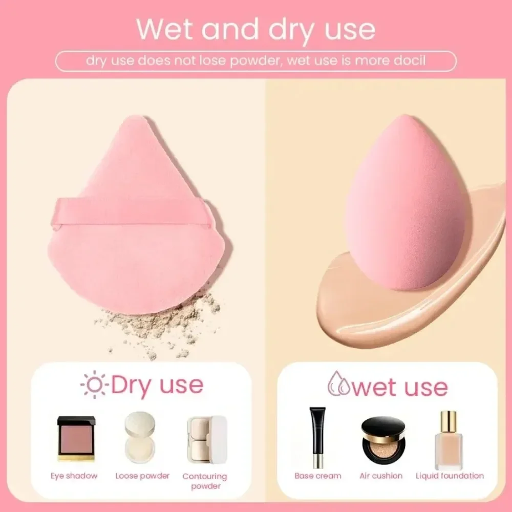 12/14Pcs Gąbka do makijażu Blender Beauty Egg z butelką do przechowywania Kosmetyczny Puff Gąbki do podkładu Puszki do pudru Akcesoria do makijażu