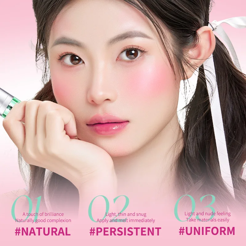 Rubor líquido ligero y hidratante Life Girls, rubor facial rosa natural, maquillaje vitalidad fácil de crear, perfecto para principiantes