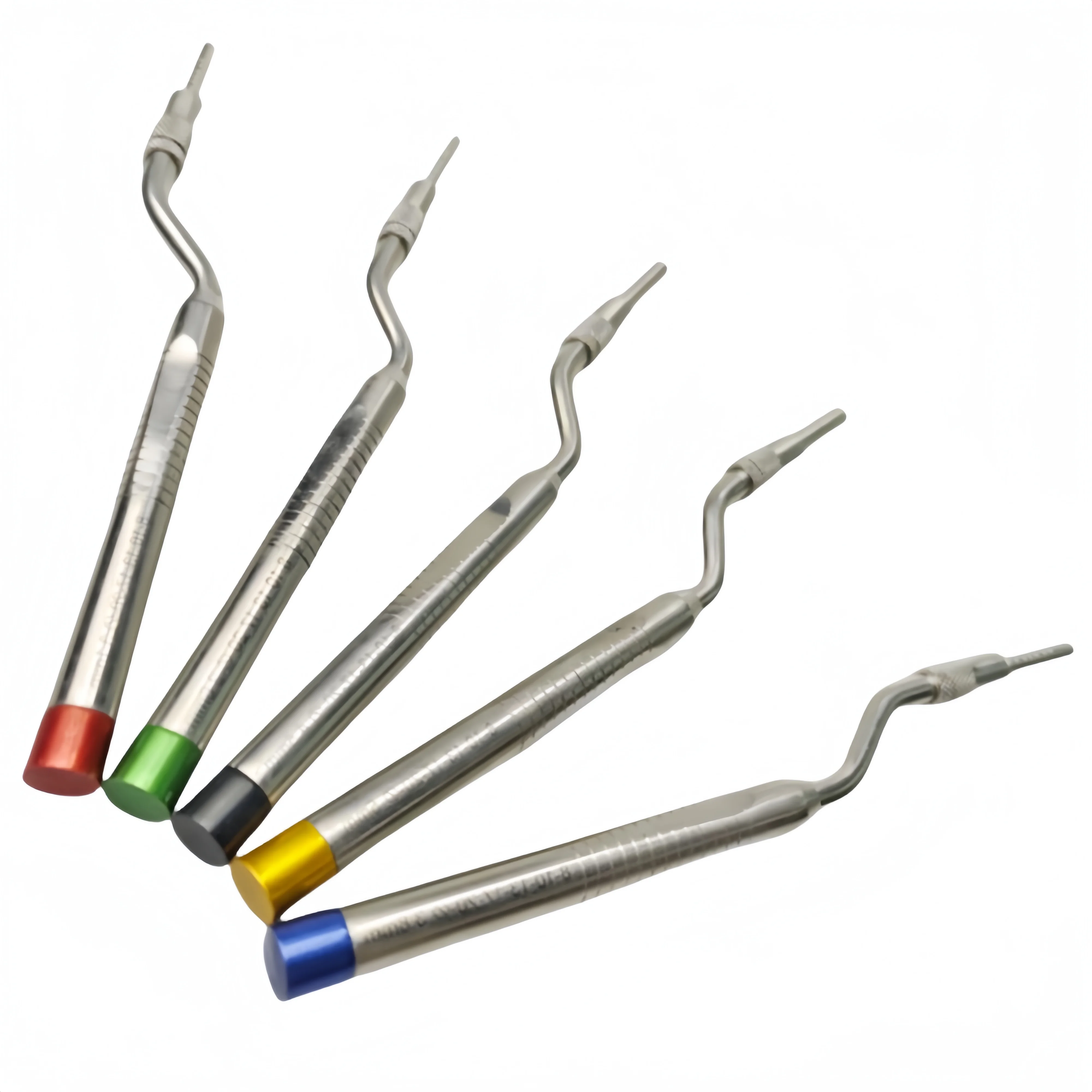 

5 Piece Implant Osteotome Kit - Bended & Straight Concave Tips for Bone Expansion in Tooth Extraction Sites