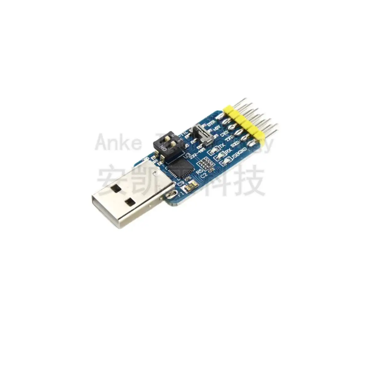 Six-in-one multi-function serial port module: USB to UART/TTL/485/232 mutual conversion, CP2102 compatible with 3.3V/5V