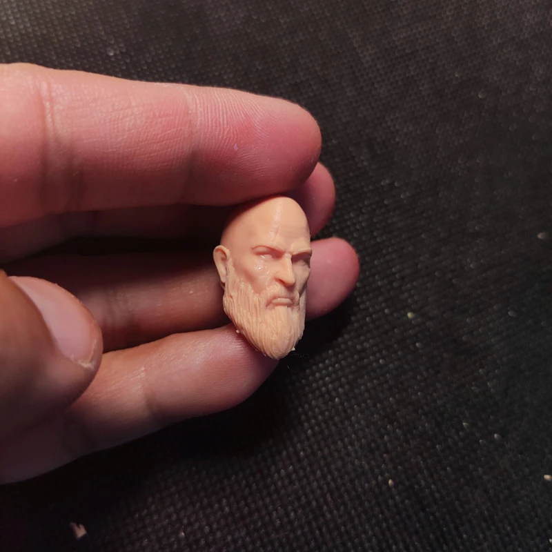 1/12 Scale With Beard The Elderly Kratos Head Sculpt Unpainted Fit 6