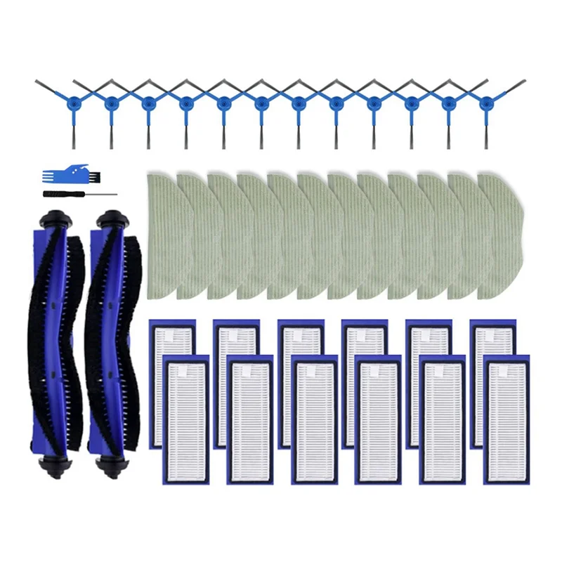 M17K-For Eufy Robovac L70 الهجين جهاز آلي لتنظيف الأتربة الأسطوانة الرئيسية فرشاة جانبية ممسحة الملابس الخرق مرشحات Hepa الملحقات