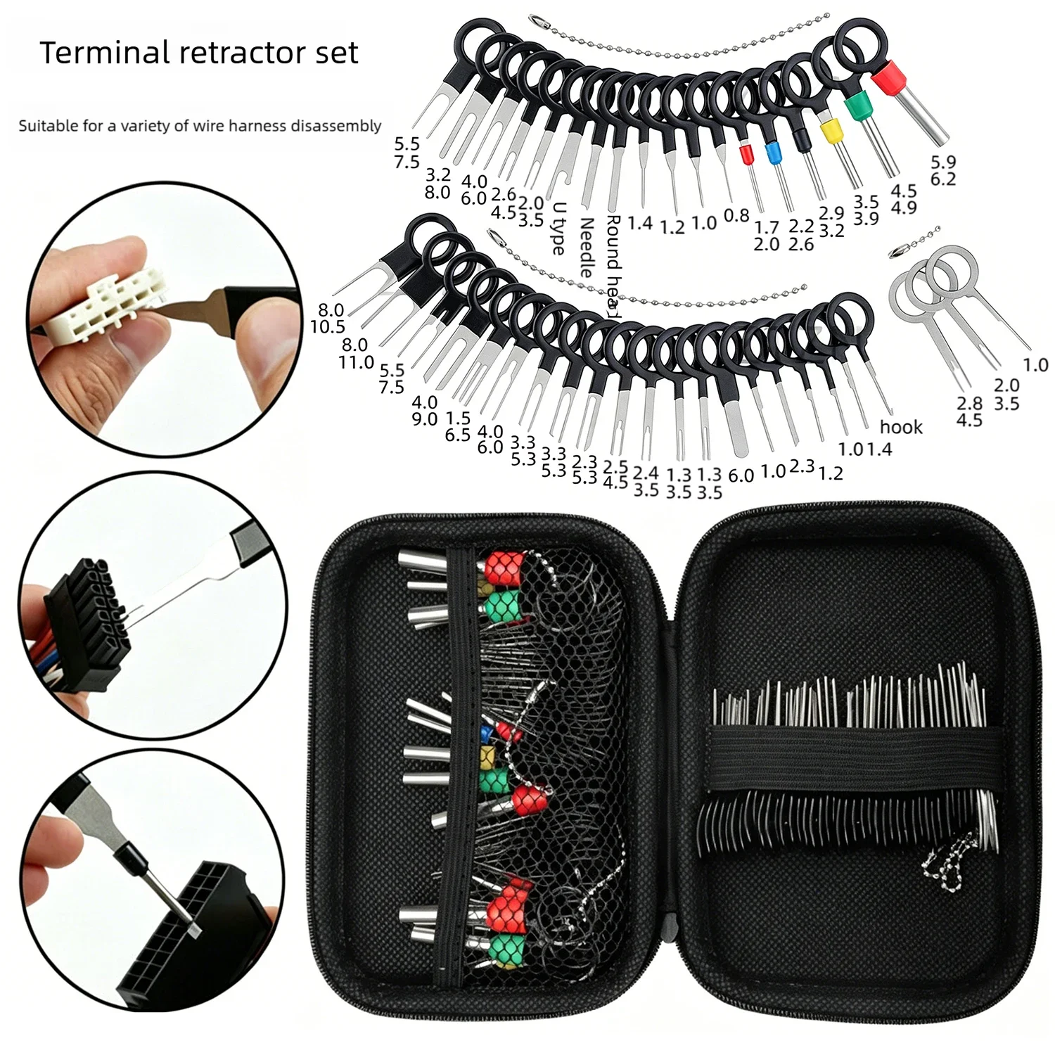 

Universal Boxed Car Terminal Removal Tool Set Pin Extractor Wire Harness Connector Repair Tools For Auto Electrical Maintenance
