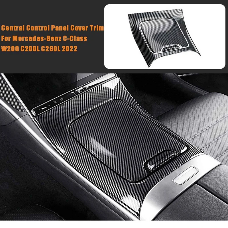 New-Car Central Control Water Cup Holder Shift Panel Cover Trim For Mercedes-Benz C-Class W206 C200L C260L 2022