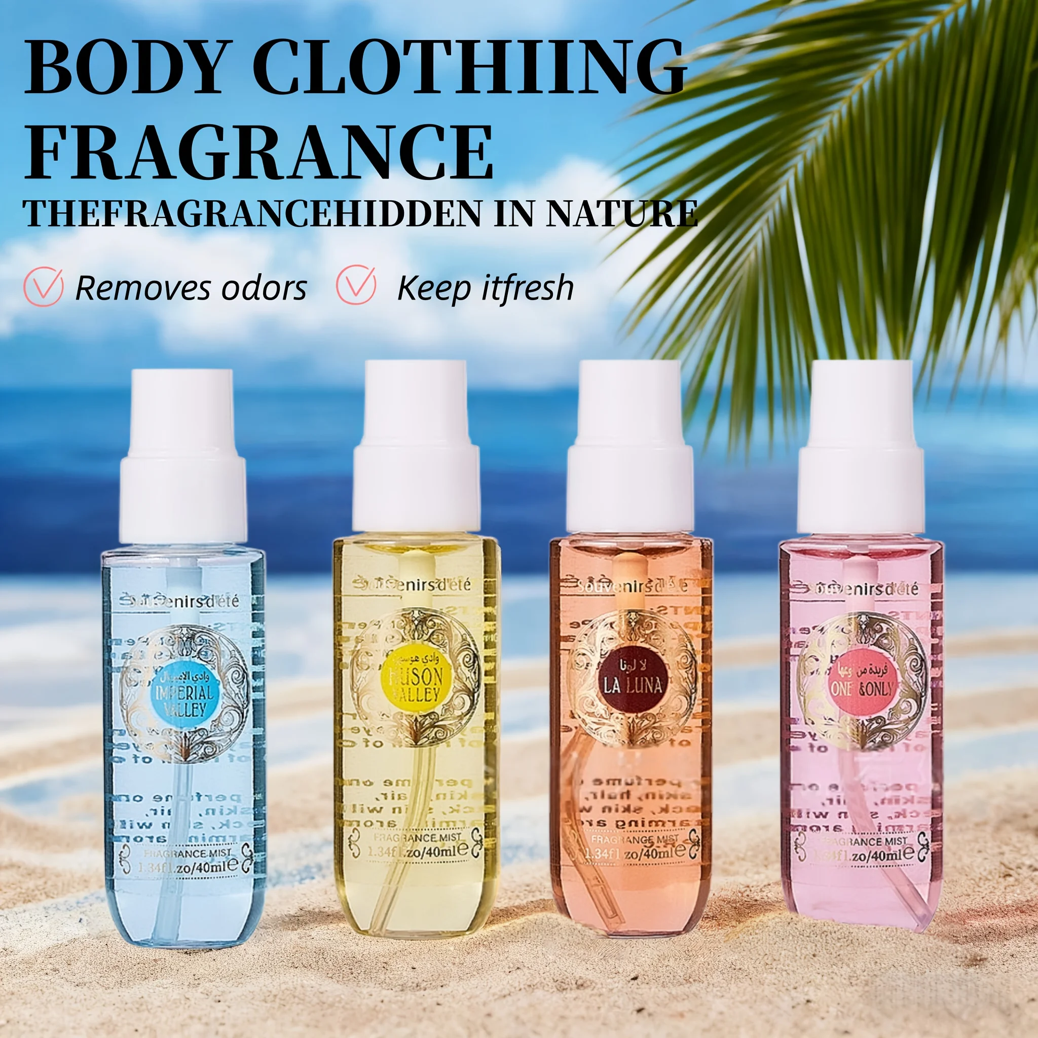 Perfumes em spray corporal 40ml * 4 original sol de janeiro brume parfumé