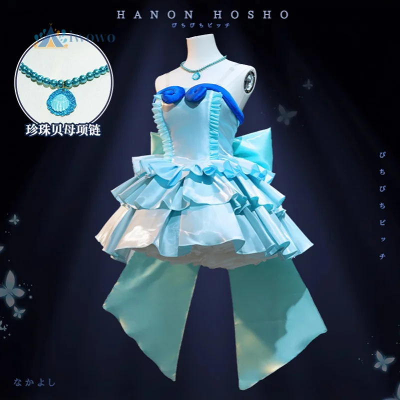 

Аниме Русалка Мелодия Пичи Пичи Хаон Хош платье принцессы Косплей Костюм с перчатками Опора ожерелье Костюм Рождественское платье