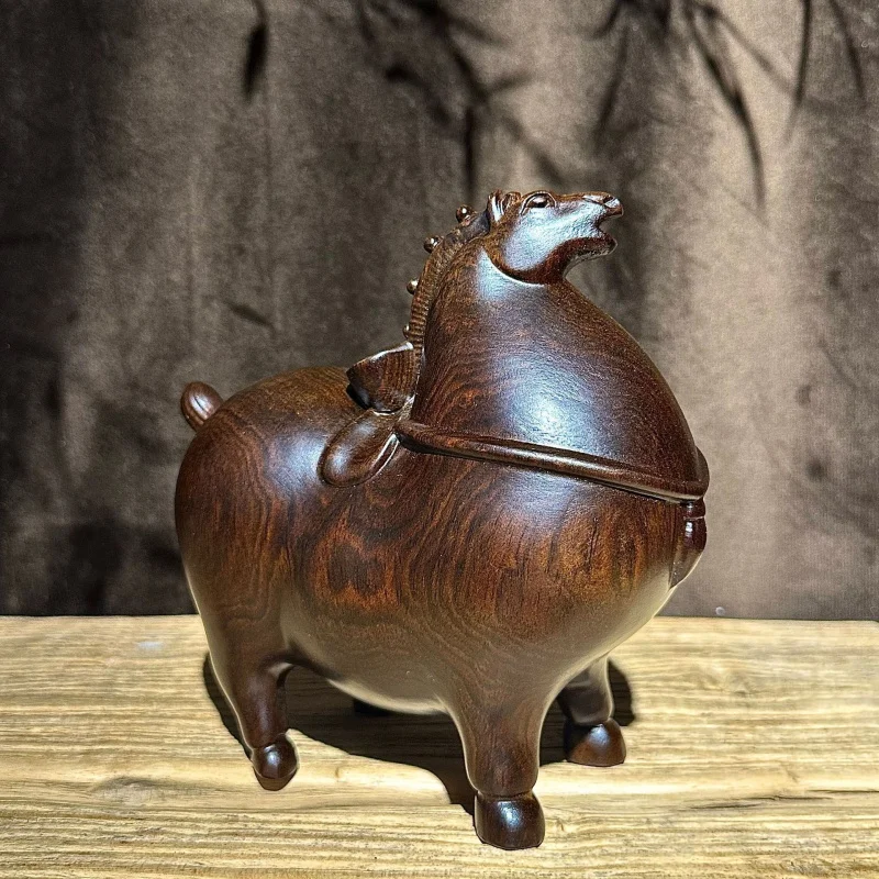 

Резное украшение: Лошадь Тан, цельная резная фигурка животного, зодиакальный символ, декор для дома и офиса, подарок из красного дерева ручной работы