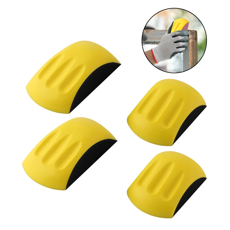 

PU Hand Sanding Block Polishing Pad Fit For Wood Polishing Household Clean Automobile Maintenance Finishing Grinding