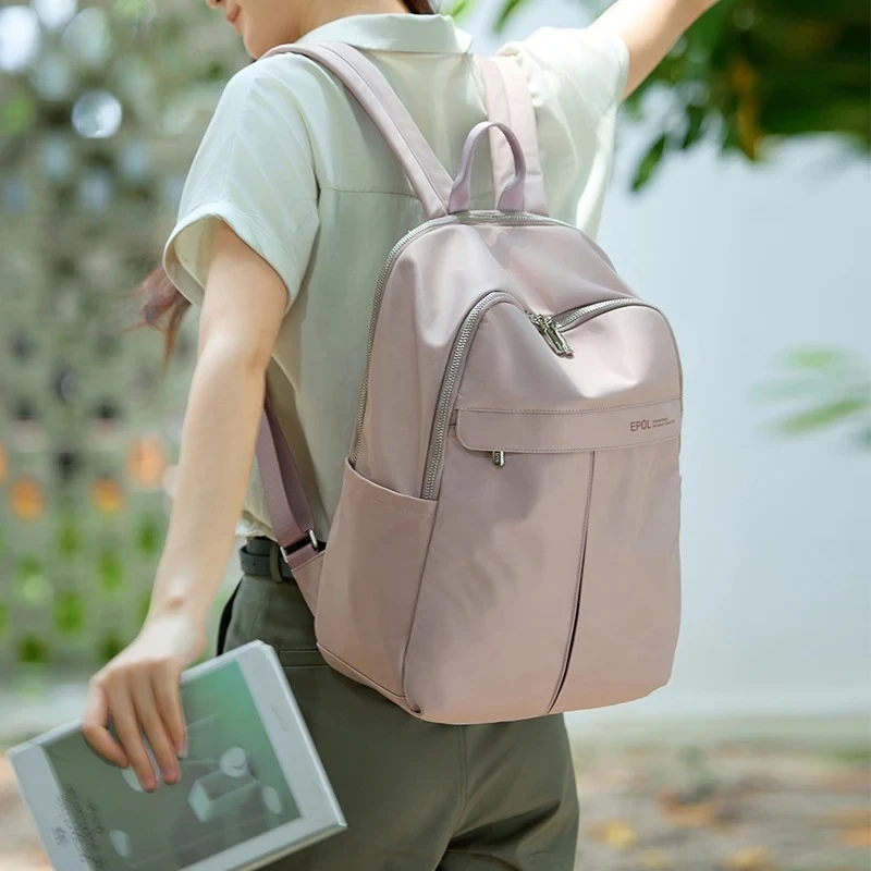 Fouvor Women's Fashion Backpack Large Casual Lightweight Simple Casual School Bag 2026 Trend Elegant Travel Backpacks 6098-01
