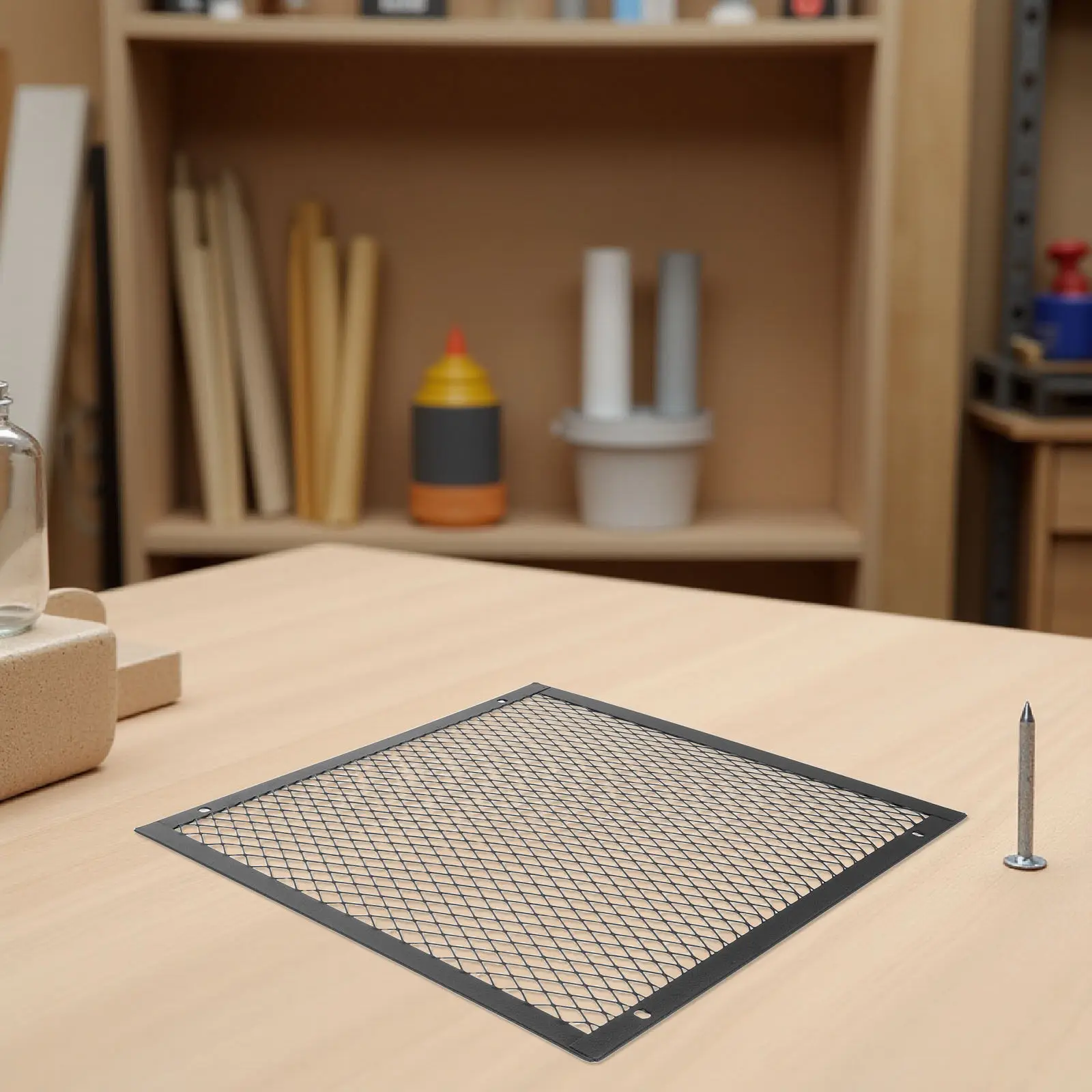 

Квадратная защитная сетка-решетка для костровой чаши/гриля/камина, 7.86 x 7.86, для использования в помещении, термозащитный экран для стола-камина