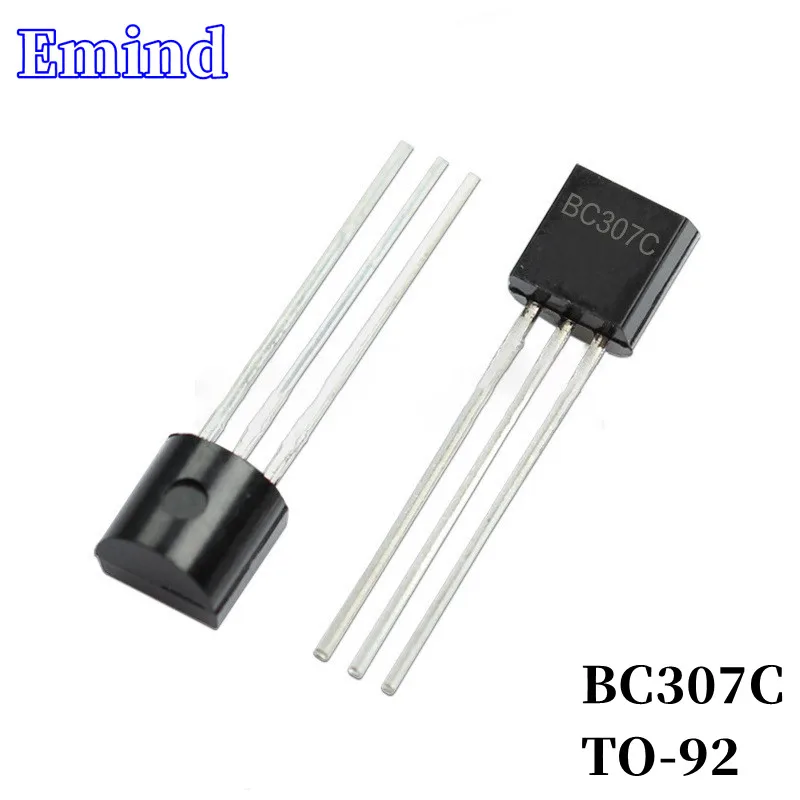 

300/500/1000/2000/3000Pcs BC307C DIP Transistor TO-92 PNP Type 45V/100mA Bipolar Amplifier Transistor