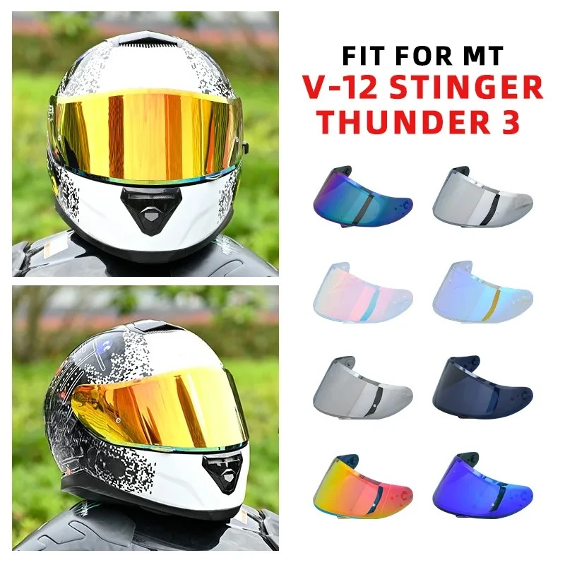 For MT-V-12 Helmet Shield Fit for MT STINGER Helmet and MT THUNDER 3 Helmet MT Replacement Parts THUNDER 3SV Visor