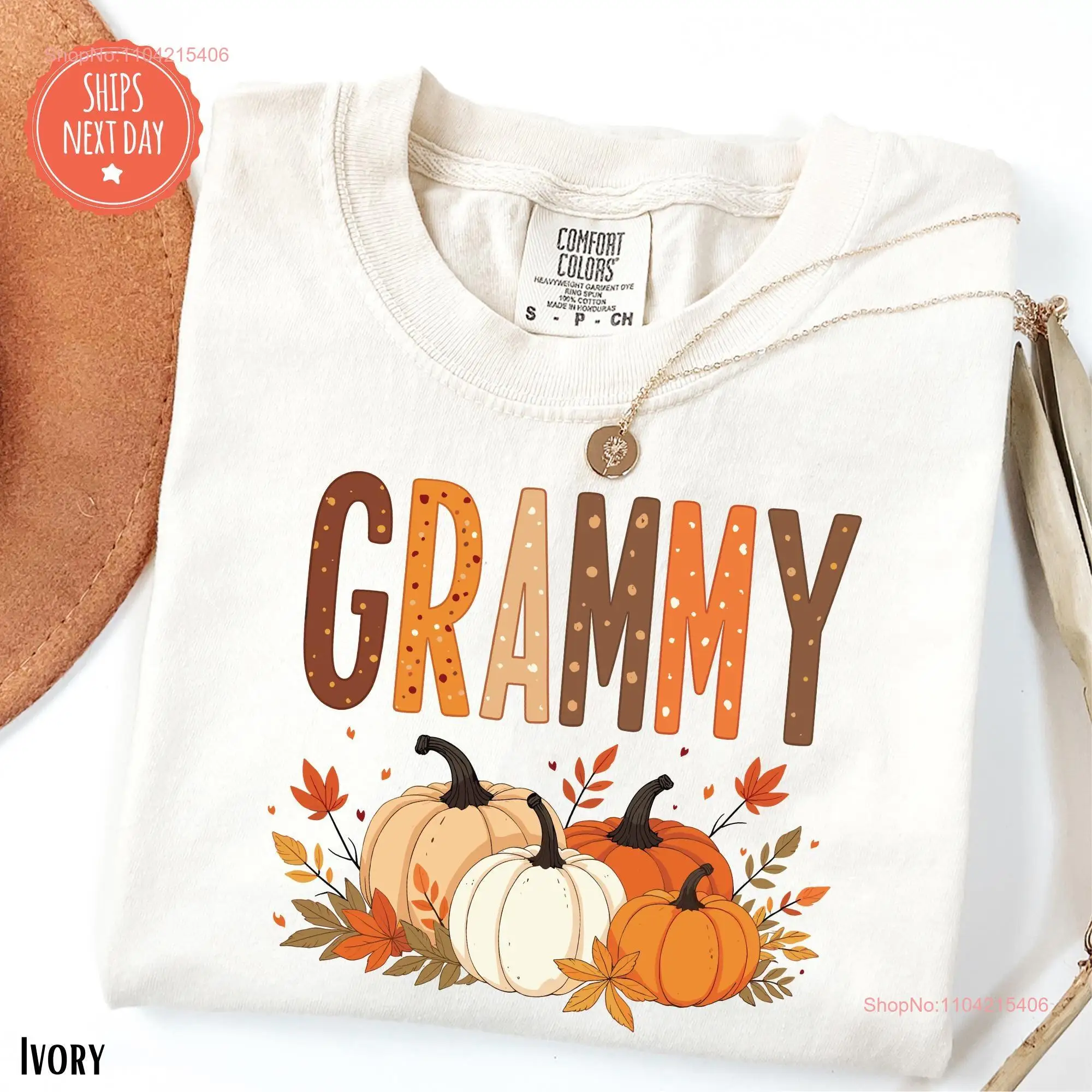 Fall Grammy T Shirt Grandma For Thanksgiving Cute long or short sleeves