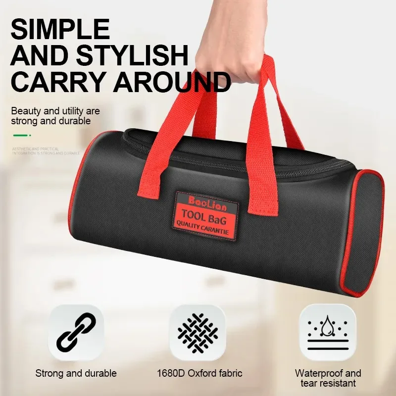 Multifunctional Electrician Tool Bag Waterproof Wear Resistant Durable 1680D Oxford Cloth Portable Tool Storage Tool Bag