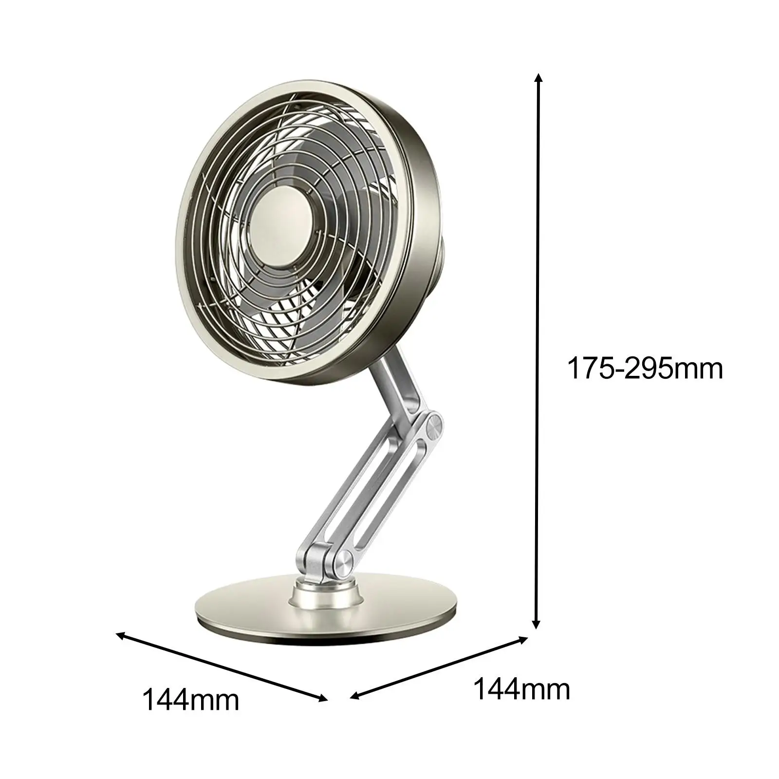 ポータブルUSBデスクトップファン,ミニパーソナルファン,折りたたみ式,360 ° 回転,3速,調整可能,デスクトップおよび寝室用