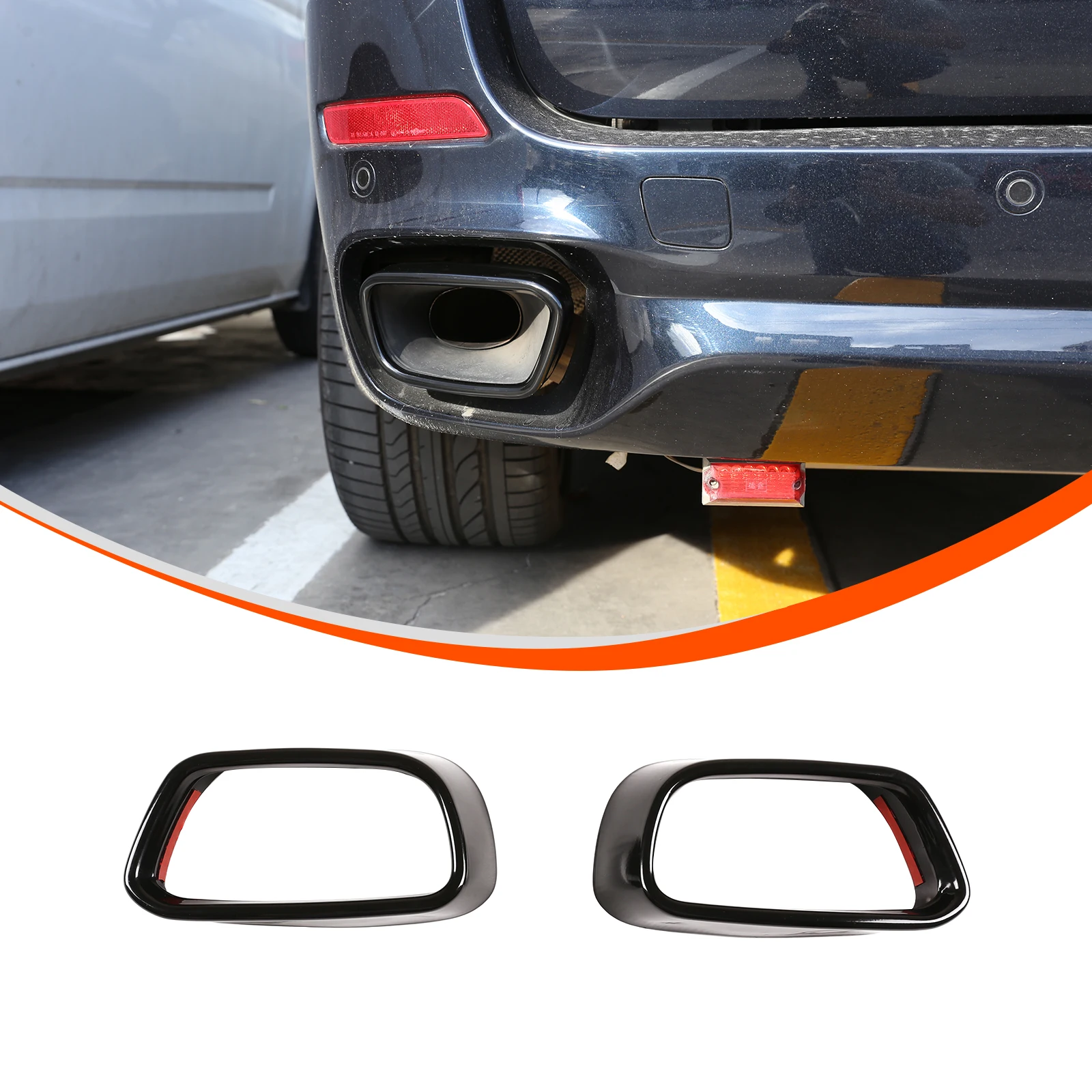 Tail Muffler Exhaust Pipe Output Cover Trim Muffler Tip Pipes Protective Cover For BMW X5 F15 X6 F16 2014-2018 Car Accessories