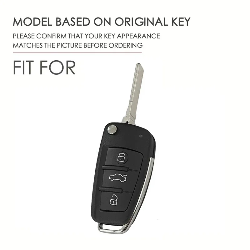 Silicone Key Case Cover Shell for Audi A4 B7 A6 C6 4f 8v A3 8p A1 A3 Accessories Auto Remote Key Holder 3 Button Jacket