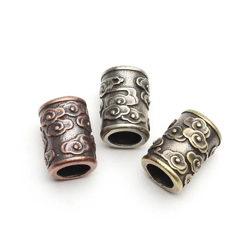 

Retro Bronze White Bronze Cloud Beads EDC Umbrella Rope Knife Pendant Bracelet klace DIY Knife Tool Accessories Charms
