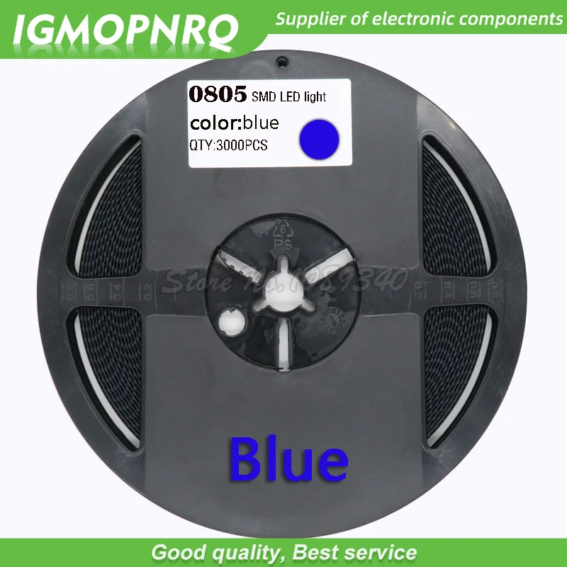 1 Rolle 3000 Stück 0805 SMD LED blaue Dioden LED-Licht IGMOPNRQ
