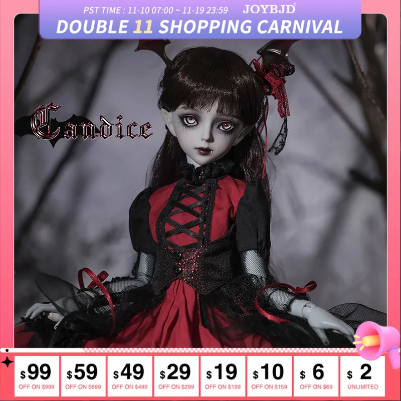 

Фэнтезийный ангел 1/4 Candice BJD кукла, игрушки из смолы, темный стиль, женская кукла с щупальцами в форме, как кукла летучая мышь