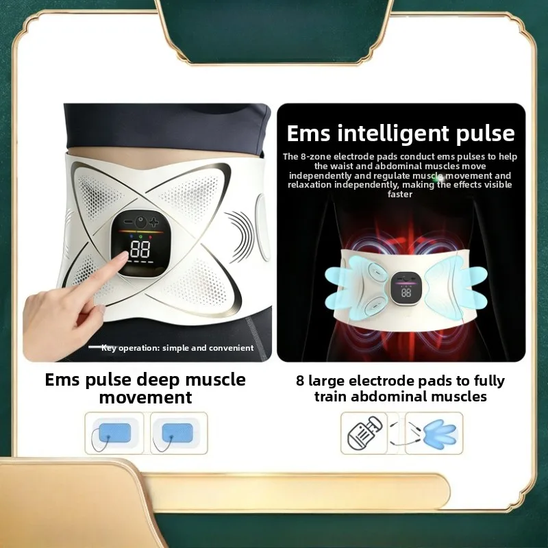 New Full Flame Beauty Shaping Device Massage Belt Heating Waist Pulse Shaping Massager Home Ems Fitness Equipment Device