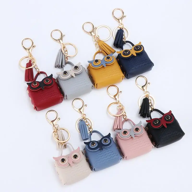MultiPurpose Mini Owl-shaped Coin Purse Bags Fashionable Backpack Decoration Keychain Earphone Bag For Women Girls Small Pouch