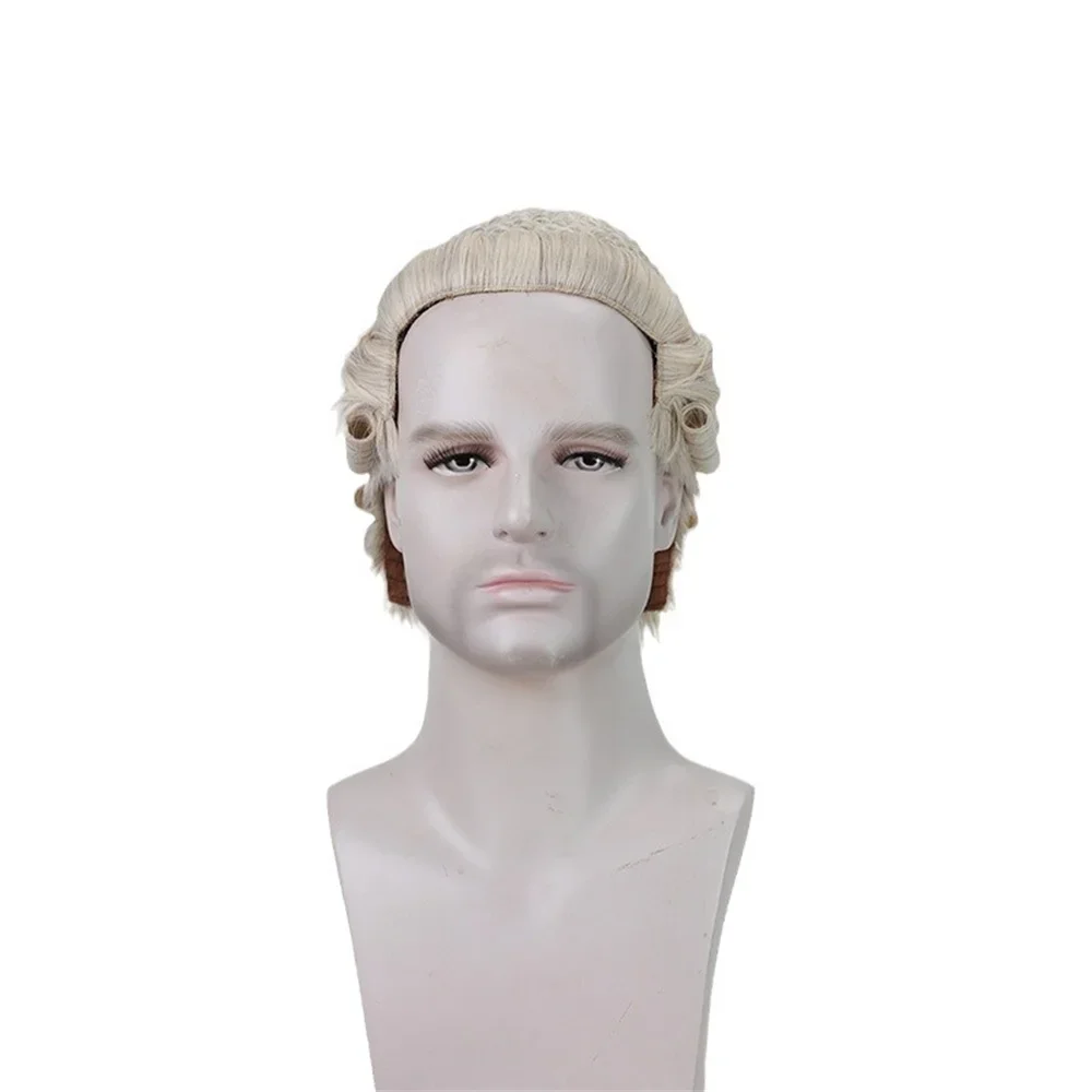 COS wig judge hat European and American wig retro ball party performance synthetic wig full head cover