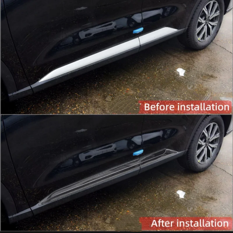 Suitable For  Ford equator 2026 ABS carbon door side body trim anti-collision strip exterior modification