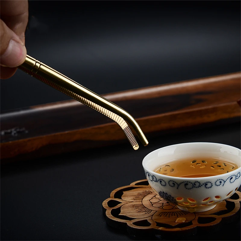 1 Piece 16.5cm Kitchen Cooking Medical Tweezers Tongs With Comfortable Ridged Handle Bar Accessory