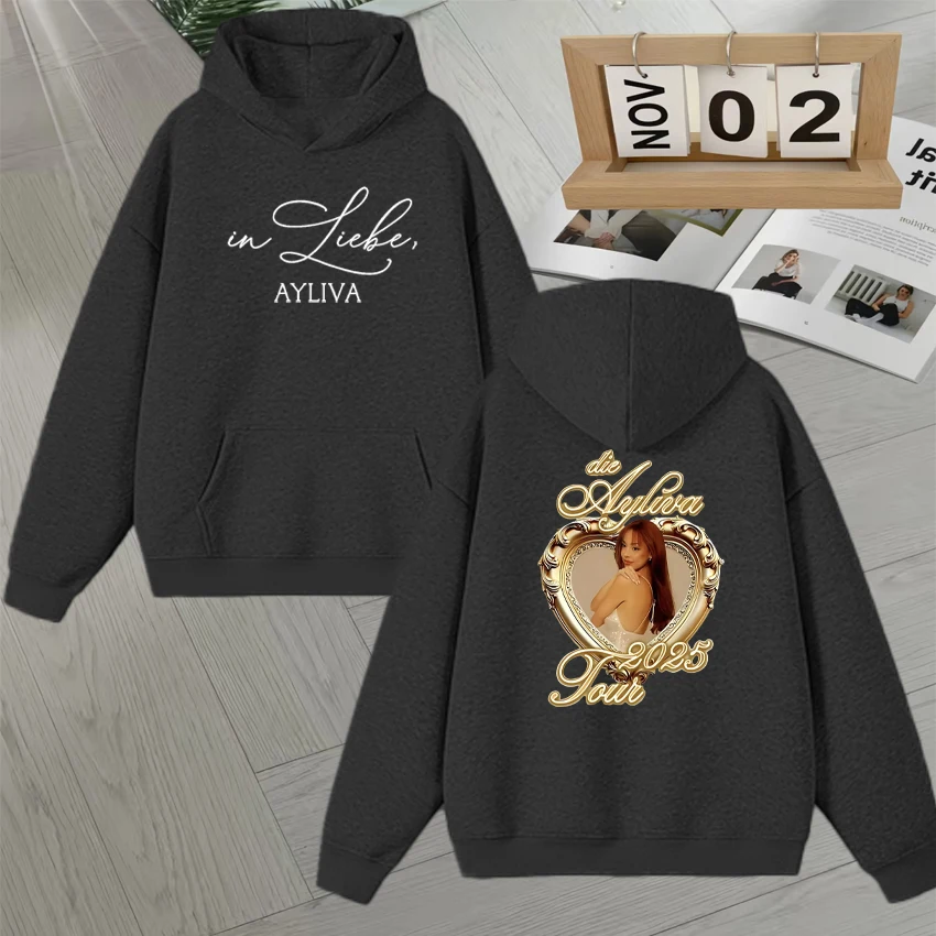 Haute qualité Die Ayliva Album Tour 2025 sweat à capuche graphique hommes femmes automne hiver surdimensionné Streetwear polaire à manches longues pulls