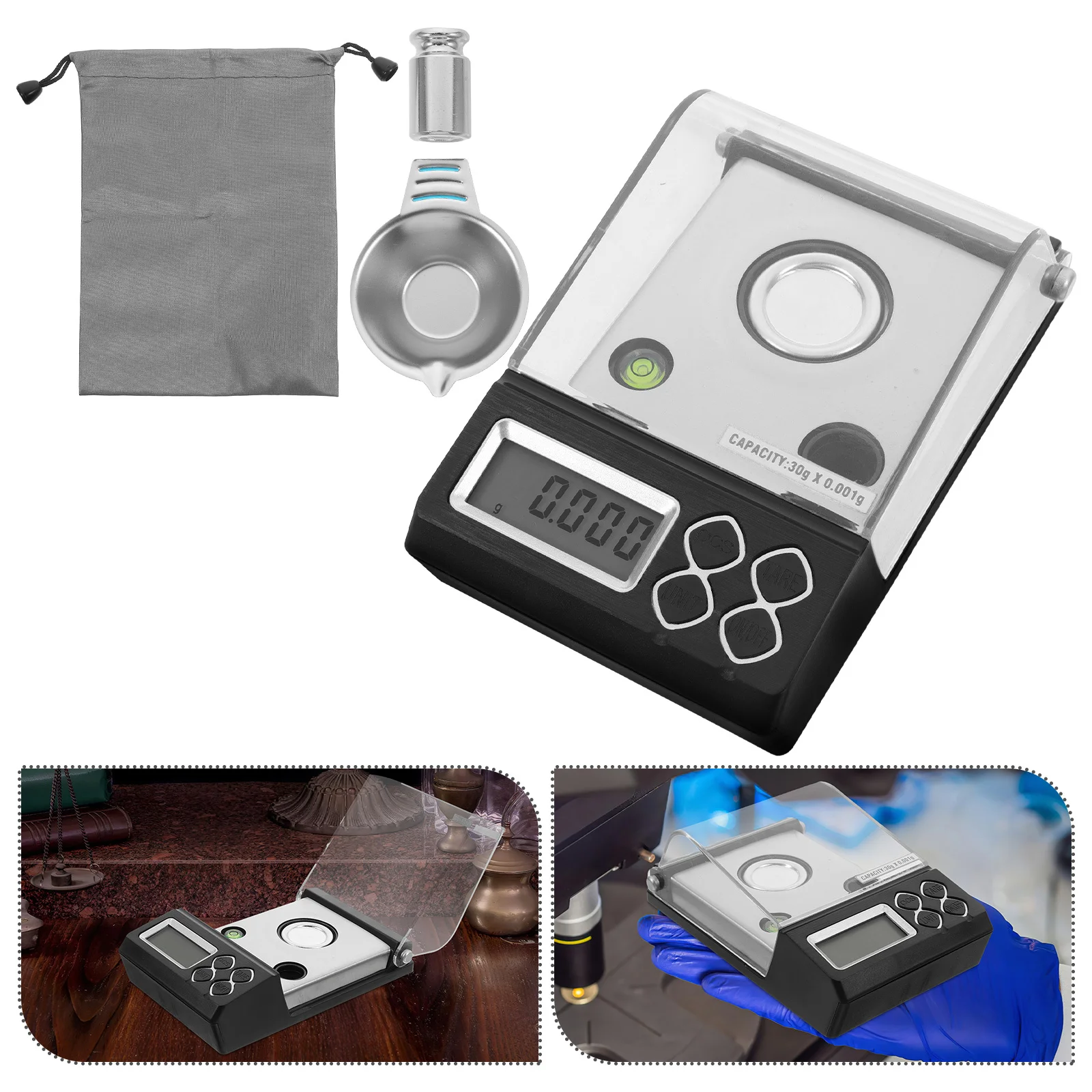 

Digital Milligram Pocket Scale High Accuracy Sensitive Weighing Pan for Laboratory Clinical Food Measurement Scientific Balance