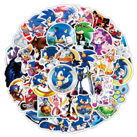 50Pcs Sonic the Hedgehog Stickers - High-Speed Gaming Decor for Fans（ Anime Worlds Store）