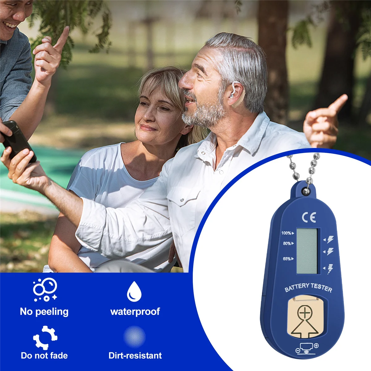 AT77 버튼 배터리 테스터, 키체인 포켓 휴대용 및 경량 배터리 테스터로 남은 배터리 전력 확인