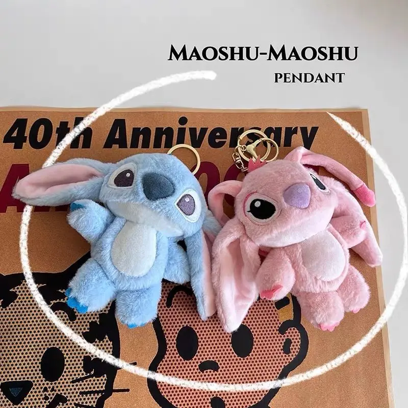 

Cartoon Stitch Plush Keychain Soft Toy Cute Stuffed Animal Pendant Girls Angel Doll Bag Charm Kids Birthday Present Gift toys