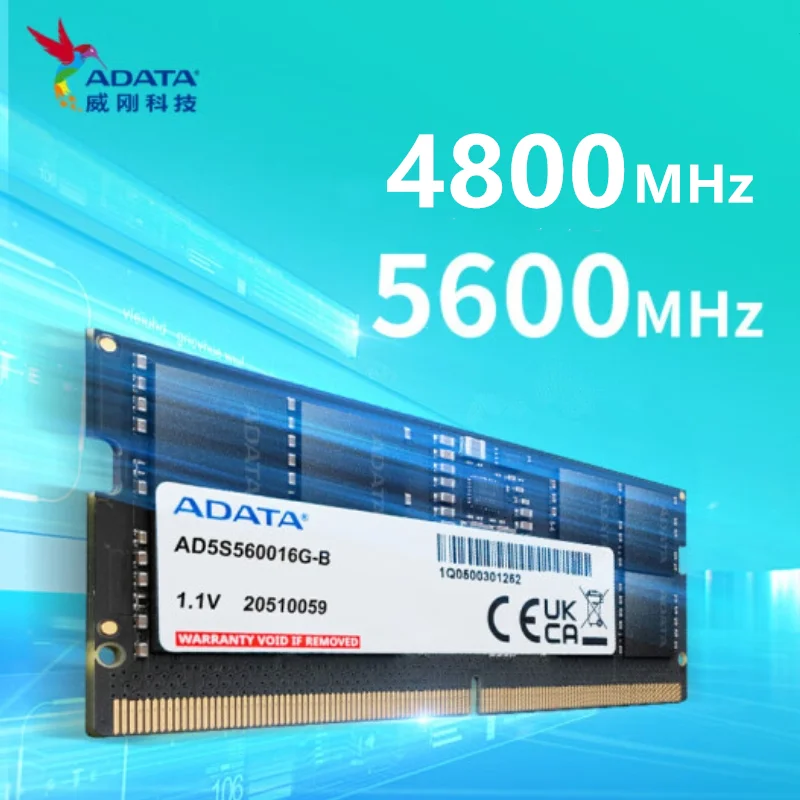 ADATA DDR5 SODIMM RAM 5600MHz 4800MHz 16GB 32GB 1.1V Notebook