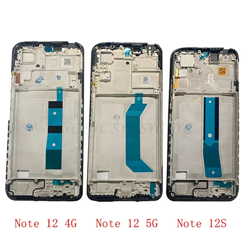 Middle Frame Center Chassis Cover For Redmi Note 12 5G 12S Phone Housing Metal LCD Frame Repair Parts