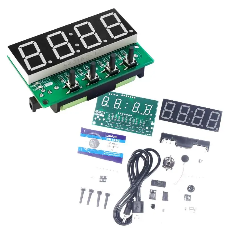 Zestaw wielofunkcyjny do samodzielnego montażu budzika DC 5V Mini zegar pogodowy do ćwiczeń lutowania Elektroniczne zestawy do samodzielnego montażu cyfrowego zegara