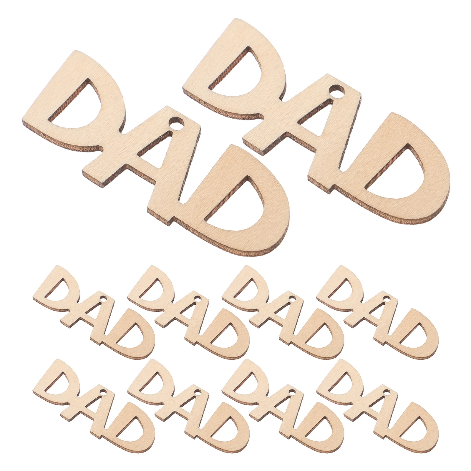 

30Pcs Wood Wooden Hanging Ornaments Unfinished Paintable Shapes DIY Crafts Fathers Day Party Favors Kids Tags Table Signs Wooden