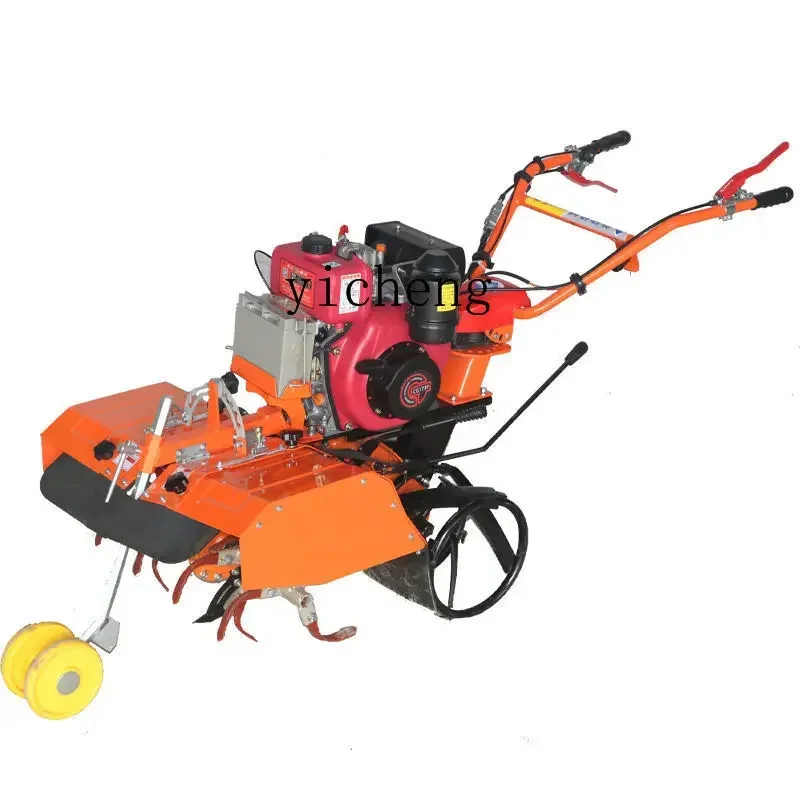

Four-Wheel Drive Mini-Tiller Diesel Small Multi-Functional Farmland Loosening Agricultural Orchard Rotary Tillage Ditching